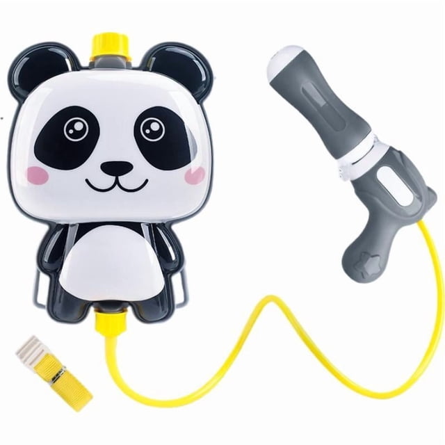 Kids Water Backpack Gun with 1000ml Large Capacity - Cute Cartoon Animal Water Blaster Toy (Panda/Frog/Pig/Husky) for Outdoor Summer Play & Parent-Child Activities (Size 8.66 Inch)
