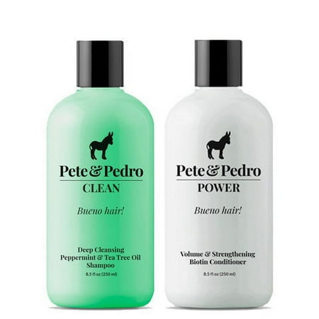 Pete & Pedro Shampoo & Conditioner Daily Combo Set For Men, 8.5 oz Each