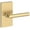 Satin Brass (Lifetime), variant on Baldwin Reserve Tube Lever - 5" Rose, Privacy, Satin Brass (Lifetime)