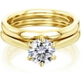 thumbnail image 6 of Kobelli 14k Gold Moissanite 6-Prong Solitaire Bridal Set HI/VS, 6 of 6