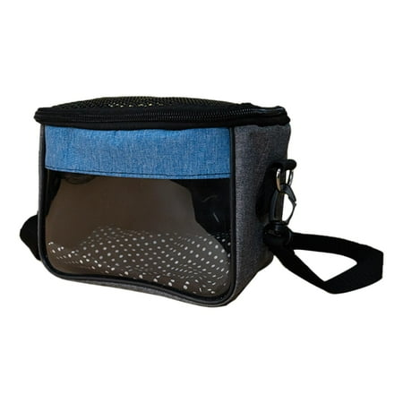 Portable Pets Carrier Bag Hamster Travel Bag  Adjustable Shoulder Strap  Outgoing Bag Pouch for Rabbit Sugar Glider Small Animals  Hedgehog  Rats   7.87x6.30x4.72inch