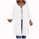 thumbnail image 4 of HongQid Women's Zip Up Hoodies Long Sleeve Long Tunic Sweatshirts Oversized Fleece Casual Fall Jacket Coat with Pocket, 4 of 4