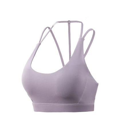 

Dadaria Bras for Women Woman Bras With String Quick Dry Shockproof Running Fitness Large Size Underwear Gray XL Women