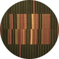 thumbnail image 1 of Ahgly Company Indoor Round Abstract Brown Contemporary Area Rugs, 5' Round, 1 of 4