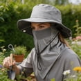 thumbnail image 4 of Bucket Hat Sun Protection, Outdoor Fishing Hat, 6-in-1 Detachable Face Mask and Neck Flap, Lightweight Breathable Windproof Quick-Dry Hat, 4 of 9