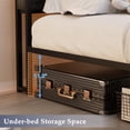 thumbnail image 5 of Homieasy King Size Bed Frame with Charged Station and LED Strip, Industrial Metal Platform Bed with Headboard and 2 Storage Drawers, No Box Spring Needed, Noise-Free, Easy Assembly,, 5 of 8