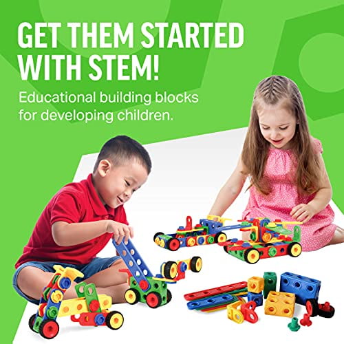 Kit de 101 jouets STEM éducatifs Construction Engineering Building Blocks  Learning Set pour 3 4 5 6 7 8 9 10 ans garçons filles par Brickyard Best  Kids Toy Creative Games Fun Activity 