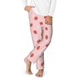 thumbnail image 2 of Susaid Hand Drawn Strawberry Print Soft Teen Sleep Pants, Long Pajama Bottoms with Two Pockets and Elastic Waist, Designed for Ages 5-16-Large, 2 of 6