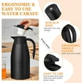 thumbnail image 4 of 2 Pcs Thermal Coffee Carafe Insulated Stainless Steel Coffee Carafe for Hot Liquid Vacuum Thermal Pot Creamer Pitcher Dispenser with Brushes Keeping Hot Water Milk(Black), 4 of 13