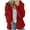 Red, variant on Women'S Plus Size Coat ,Warm Faux Coat Jacket Winter Zipper Solid Long Sleeve Outerwear
