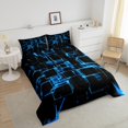 thumbnail image 4 of Erosebridal Buffalo Plaid Bedding Twin Comforter Set,Geometric Grid Down Comforter,Ultra Soft Reversible Bedding Sets Twin with Comforter,Teenager Bedroom Decor,3pcs, 4 of 8