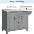 thumbnail image 5 of 36" Sturdy Modern Freestanding Vanity Cabinet, Modern Bathroom Cabinet with Soft Closing Doors, Freestanding Vanity with Storage for Bathroom, Grey, 5 of 9