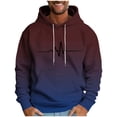 thumbnail image 2 of Blczomt Winter Men Hoodie Graphic Pullover Sweatshirt Casual Red Hooded Long Sleeve Men's Clothing, 2 of 5