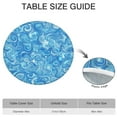 thumbnail image 6 of Blue White Tie Dye Swirl Pattern Round Fitted Tablecloth with Elastic Edge,Dining Table Cover Waterproof,Outdoor Round Tablecloth for Camping,Dining,Indoor and Outdoor, 6 of 7