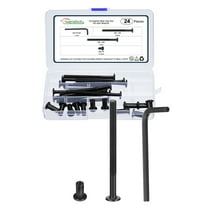 Furniture Connector Bolt Cap Nut Kit with Wrench(M6-1x80mm) 24Pcs, Connector Bolts M6 Countersunk Screw Barrel Nuts Binding Screws, for Chair Cabinet Bed, Black