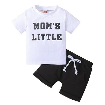 

Boys Summer New Simple Casual Suit Letter Print T Shirt + Shorts Two Piece Suit Suitable For Infants And Young Children Handsome Two Piece Suit Track Suits Men Set Sweatpants Suit Boys 7