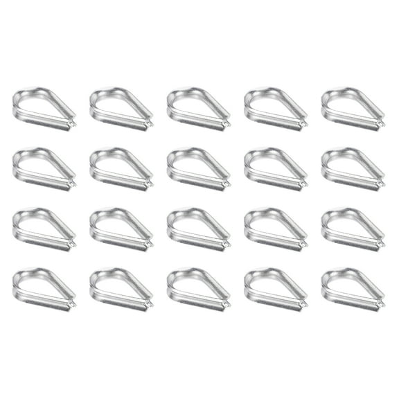 M2 316 Stainless Steel Thimble for 1/16" Dia Wire Rope Cable, 20 Pack 2mm Thimbles Rigging