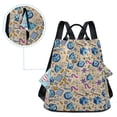 thumbnail image 7 of FORMRS Women's Travel Backpack Purse Anti-Theft Hidden Pockets Casual Shoulder Bag, Blue Dice Pattern, 7 of 7