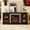 Cherry-With 18' Fireplace, variant on Hemvt 58" Fireplace TV Stand for 65 Inch TV, Entertainment Center with Storage, Faux Stone Media Console for Living Room, Cherry