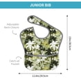 thumbnail image 4 of Zufioo Hawaii Palms Print Toddler Adjustable Waterproof Bib, 11.6x15 Inch Feeding Bib Suitable for 6-24 Month Babies, 4 of 8