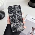 thumbnail image 4 of Magnetic Case for iPhone 16 Plus, Compatible with MagSafe, Cute Black Floral Pattern Women Girls Thin Case Translucent Forst Clear Back Soft TPU Bumper Shockproof Protective Slim Cover, Roses, 4 of 9