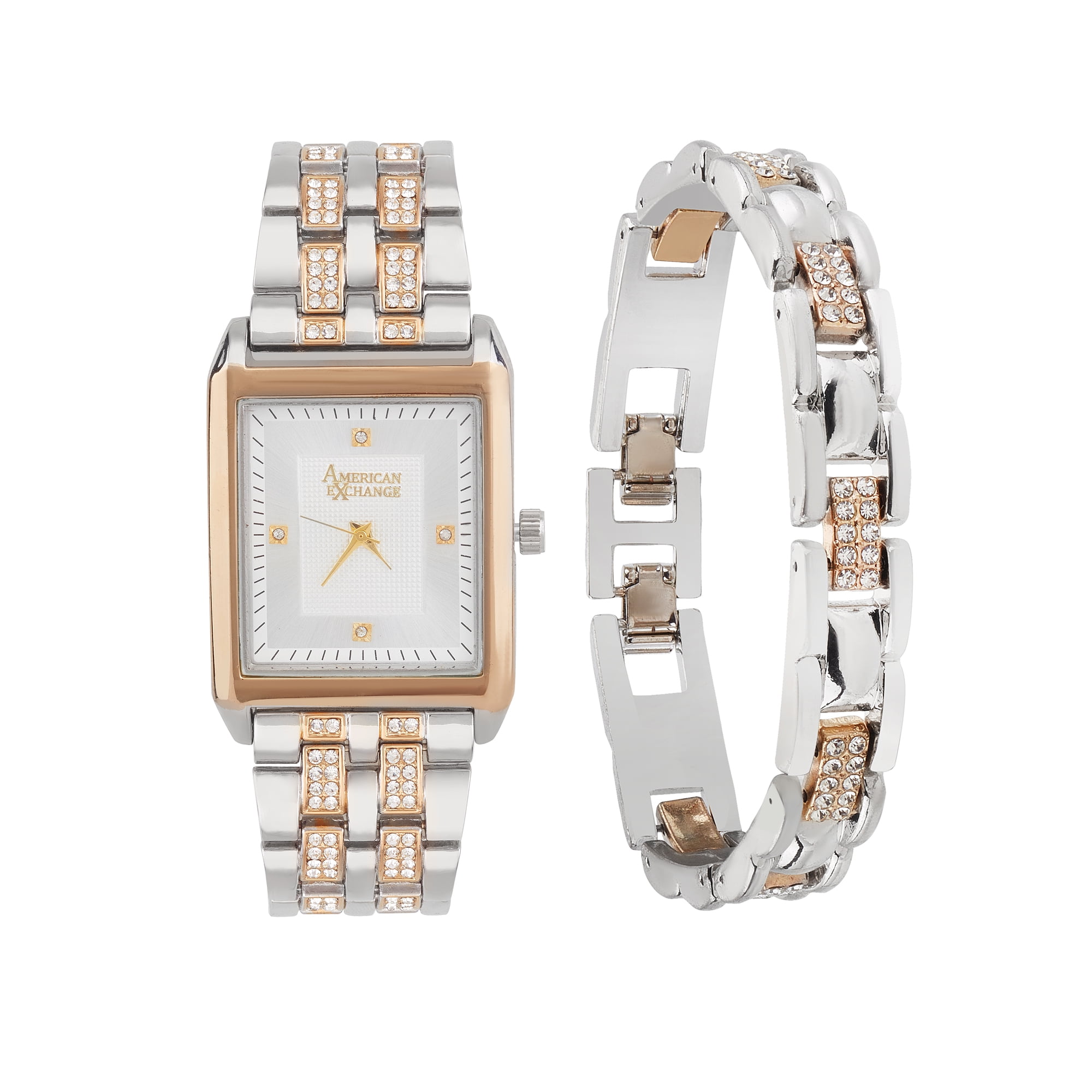 Sku0342 Retro Gold Grey Women Square Watch Bracelet Stainless Steel + gift bag The Best holiday gifts come in small boxes! Loving these  main image 2