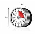 thumbnail image 4 of Temporizador de cocina mecánico magnético: cuenta regresiva de 60 minutos, herramienta de gestión visual del tiempo para cocinar al vapor en barbacoa (negro) para niños, profesores y adultos, 4 of 5