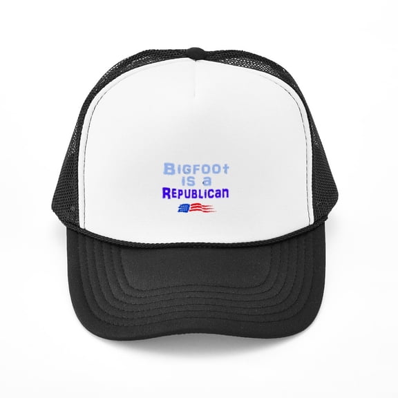 CafePress - Bigfoot Is A Republican - Adjustable Unisex Printed Trucker Hat with Mesh Back