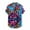 Bleu Foncé, variante sur TIHLMK T-Shirts pour Hommes Mode Hommes Ethnique Manches Courtes Décontracté Imprimé Chemise Hawaïenne Blouse T-shirt
