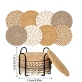 thumbnail image 2 of Round Woven Placemats Set of 8 Heat Resistant Placemats 4 Inches Farmhouse Cotton Rope Place Mats for Dining Tables Trivets for Hot Dishes, 2 of 4