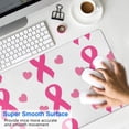 thumbnail image 4 of Long Mouse Pads for Desk,Pink Breast Cancer Desk Mats on Top Of Desks, Desk Mouse Pad Extra Large with 3mm Non-Slip Base and Stitched Edge for Gaming,Office,Work,Home 31.5x11.8in, 4 of 5