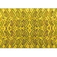 thumbnail image 1 of Ahgly Company Machine Washable Indoor Rectangle Abstract Yellow Modern Area Rugs, 8' x 12', 1 of 4