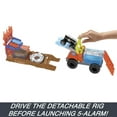 thumbnail image 5 of Hot Wheels Monster Trucks Arena Smashers Color Shifters 5-Alarm Rescue Playset, Fire Truck Crash Toy, 5 of 8