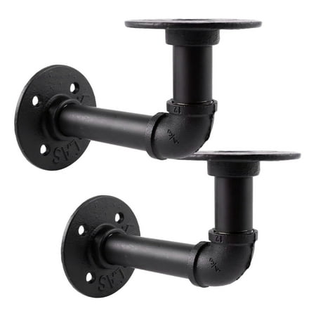 

2PCS Wall Shelf Water Pipe Wall Shelf Shelf Bracket Flower Shelf Book Shelf DIY