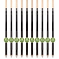 thumbnail image 3 of Lot de 10 Queues de Billard ASKA L2 Noires, Longueur Standard 58 Pouces, Tige Canadian Maple, Embout Rigide 13 mm, Poids Mixtes, 3 of 6