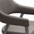 thumbnail image 3 of Adele Set of Two Dining/Accent Chairs in Grey Leatherette w/ Brushed Stainless Steel Leg by Diamond Sofa, 3 of 4