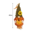 thumbnail image 6 of Sunjoy Tech Faceless Doll Pendant Flower Embellished Super Soft Non-Fading Lanyard Design Easy to Hang Decorative Cloth Thanksgiving Gnome Pumpkin Sunflower Faceless Doll for Home, 6 of 8