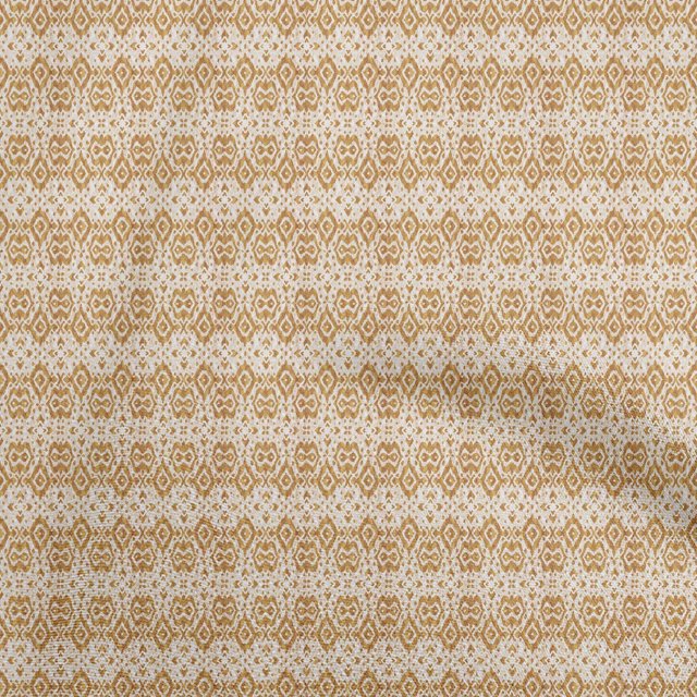 oneOone Rayon Yellow Fabric Asian Kilim Craft Projects Decor Fabric Printed By The Yard 56 Inch Wide