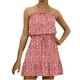 thumbnail image 1 of Vestido HUOGUO para mujer, casual, sin tirantes, sin mangas, estampado, 1 of 5