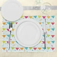 thumbnail image 3 of Ambesonne Cartoon Place Mats Set of 4, Birthday Party Flags Stars, Standard Size, Multicolor, 3 of 6