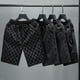 thumbnail image 2 of Pantalones Cortos De Hombre Flocado Recortados De Playa De Los Hombres Estilo De La Calle Casualespangjing, 2 of 4