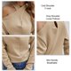 thumbnail image 4 of Suéter de hombros caídos, suéter de cuello en V para mujer, suéter de cuello en V, suéter de punto, suéter estético elegante, 4 of 5