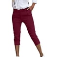 thumbnail image 3 of BRGZLK Womens Straight Leg Pants Solid Color Suit Pants 2026 High Waisted Stretchy Business Casual Work Pants Office Trousers with Pockets, 3 of 7