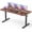 Walnut, variant on 32" Small Electric Rolling Standing Desk Adjustable Height, Mobile Sit Stand up Desk with Lockable Casters for Home Office & Computer Workstation, Splice Board, 2 Hooks, White Frame/White Top