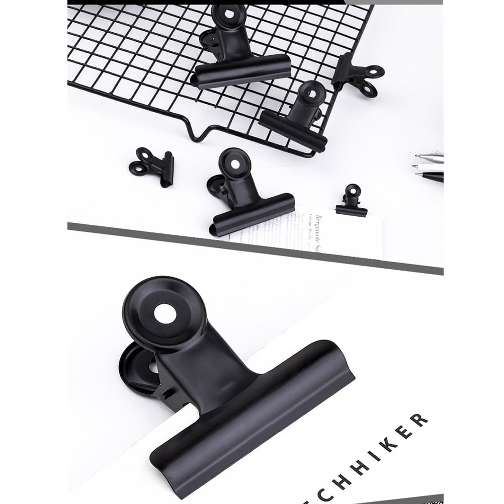 Clips Paper Clamps Note Binder Organizer Hinge Photo Drawing Utility Pin Clamp Black Document