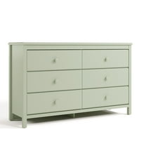 Storkcraft Alpine 6 Drawer Nursery Double Dresser, Sage