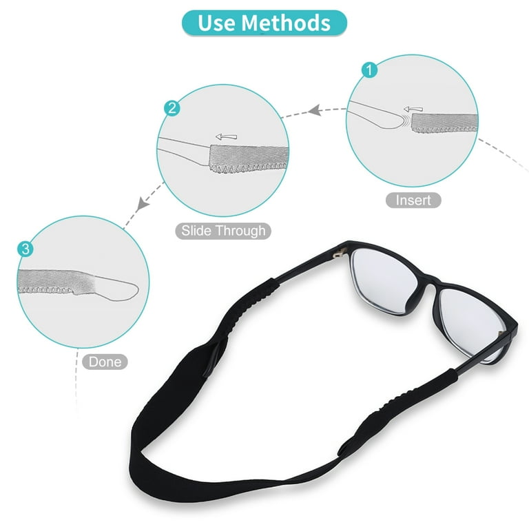 HEQUSIGNS 8Pcs Sport Eyeglasses String Straps, 26inch Adjustable Eye  Glasses Lanyard, Non-Slip Chain Holder Around Neck, Eyeglasses Holders for  Kids