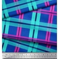thumbnail image 2 of Soimoi Rayon Fabric Check Check Print Sewing Fabric Yard 42 Inch Wide, 2 of 4
