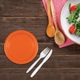 thumbnail image 4 of JAM Paper Small Round Paper Party Plates, 7 Inch, Orange, 50 per Pack, 4 of 4