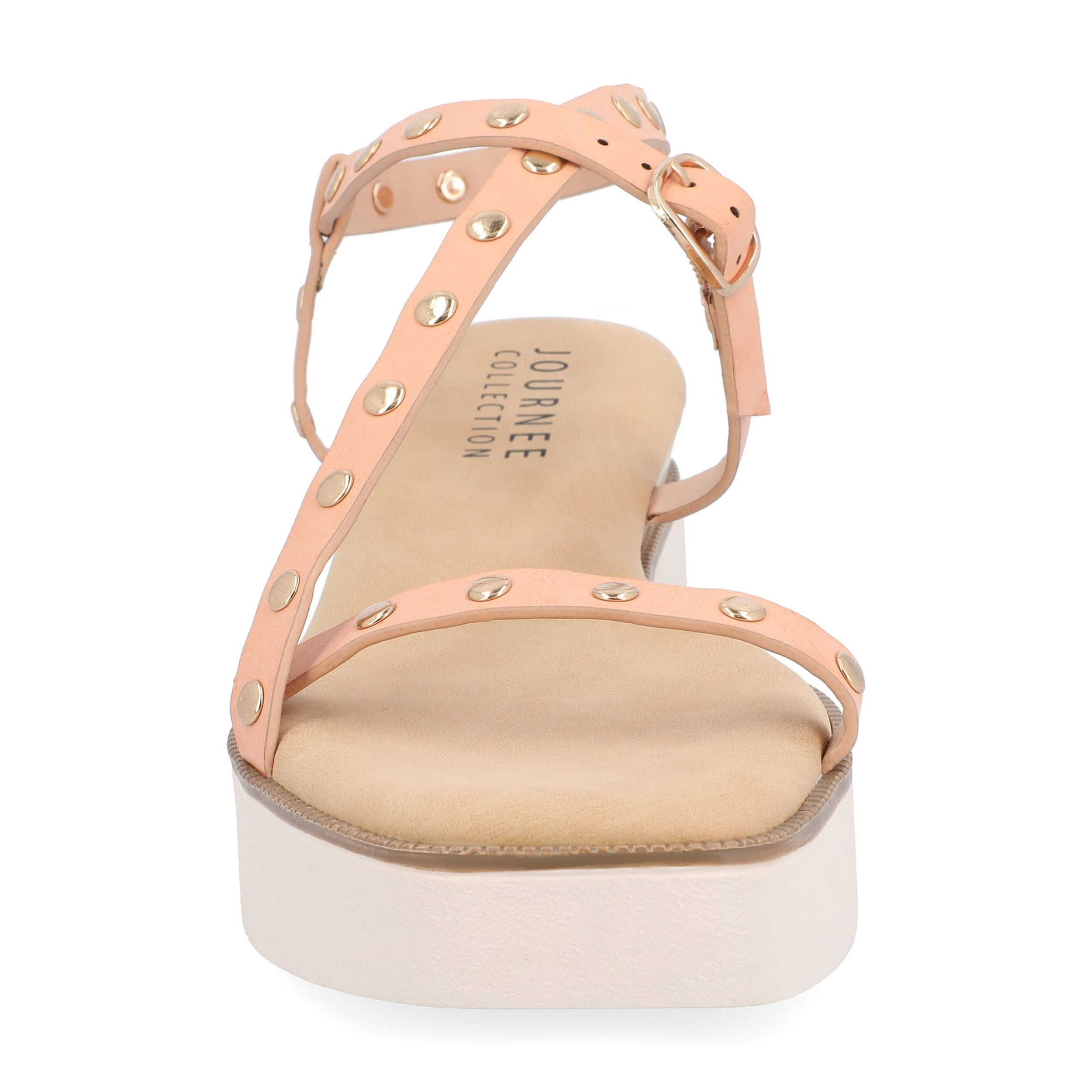 Journee Womens Lindsay Buckle Platform Sandals